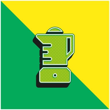Blender Yeşil ve sarı modern 3d vektör simgesi logosu