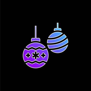 Bauble mavi gradyan vektör simgesi