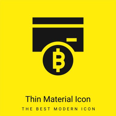 Bitcoin en az parlak sarı madde simgesi