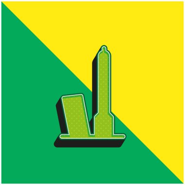 Bologna Green ve sarı modern 3d vektör simgesi logosu