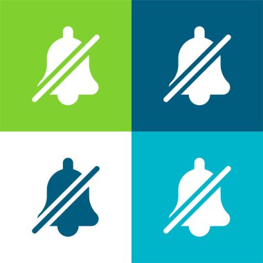 Alarm Düz 4 renk en küçük simge seti