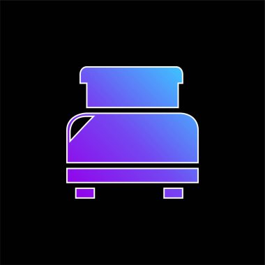 Siyah Yatak mavi eğimli vektör simgesi