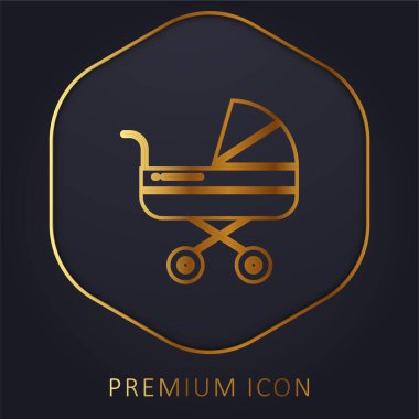 Bebek Arabası Altın Hat prim logosu veya simgesi