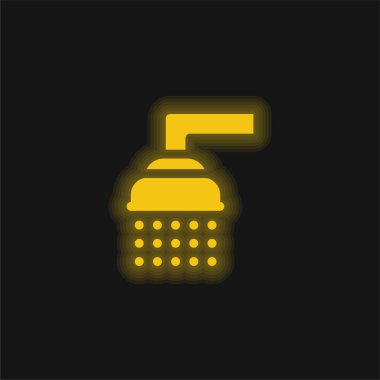 Banyo sarısı parlak neon ikonu