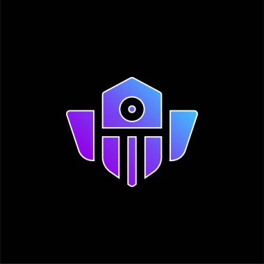 Rozet mavi gradyan vektör simgesi