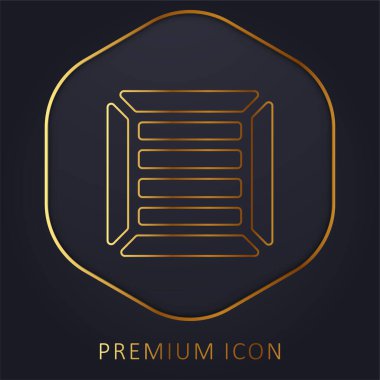 Altın çizgi prim logosu veya simgesi