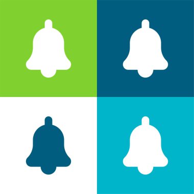 Bell Düz 4 renk simgesi seti