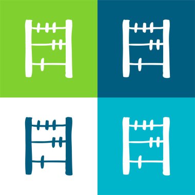 Abaküs El Çizim Aracı Düz Renk en az simge seti