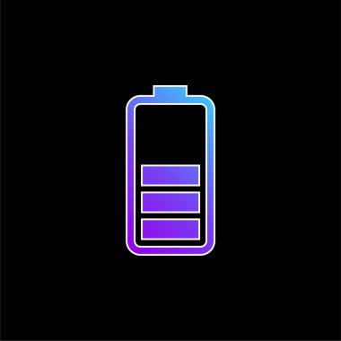 Battery Status blue gradient vector icon clipart