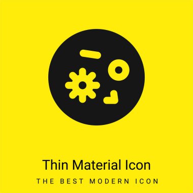 Bakteriler en az parlak sarı madde simgesi