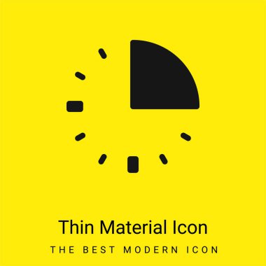 15 Minutes minimal bright yellow material icon clipart