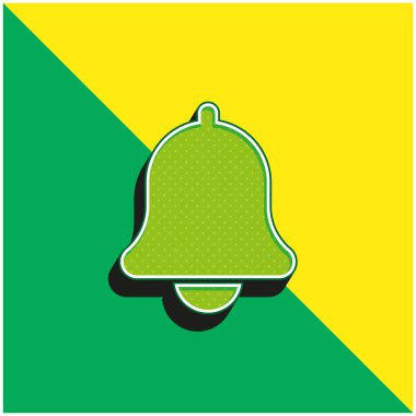 Bell Green ve sarı modern 3D vektör simgesi logosu