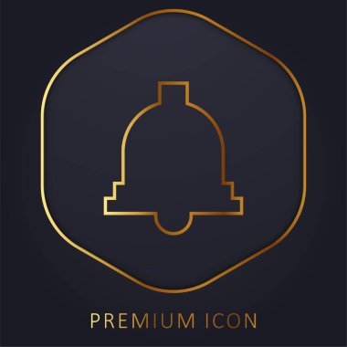 Zil altın çizgisi logosu veya simgesi