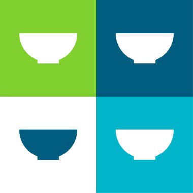 Bowl Düz 4 renk en küçük simge kümesi