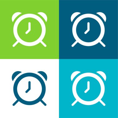 Alarm Saati Düz 4 renk en küçük simge seti