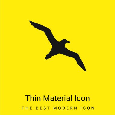 Bird Albatross Flying Shape minimal bright yellow material icon clipart