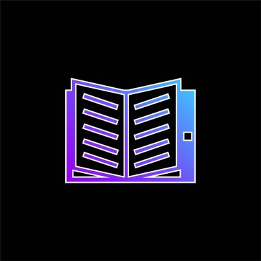 Kitap mavi gradyan vektör simgesi