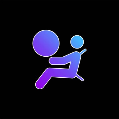 Hava yastığı mavi gradyan vektör simgesi