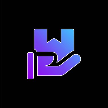 Kutu mavisi gradyan vektör simgesi