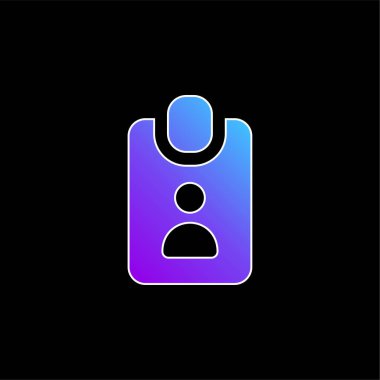 Rozet mavi gradyan vektör simgesi