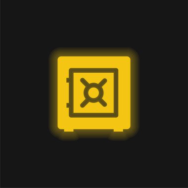 Banka Kasası Sarı Parlak Neon simgesi