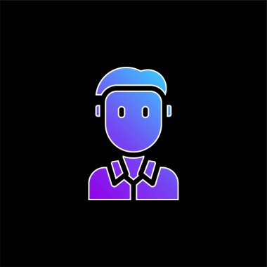 Erkek mavi gradyan vektör simgesi