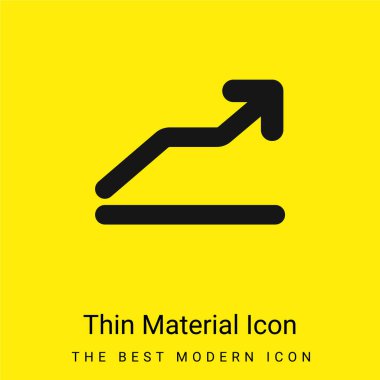 Çizgi Grafik Sembolü Yükseltiliyor Asgari parlak sarı malzeme simgesi