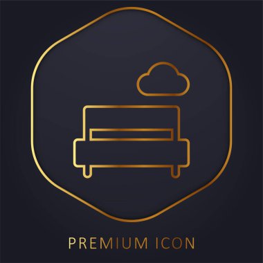 Altın çizgi prim logosu veya simgesi