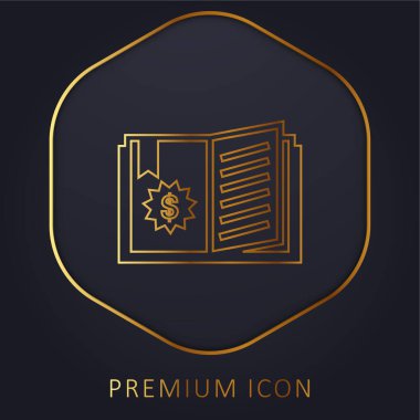 Altın satır premium logosu ya da simgesi