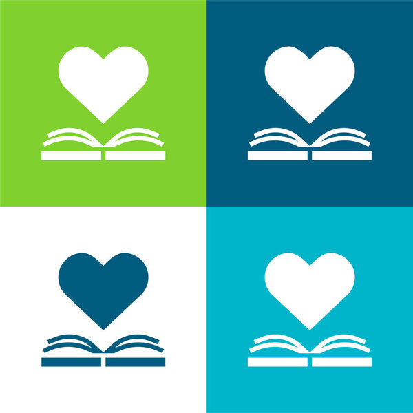 Книга Плоский четырехцветный минимальный набор значков