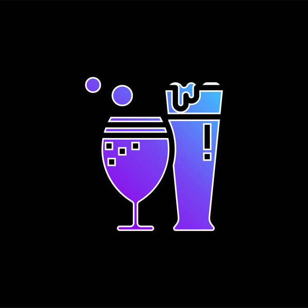 Beer blue gradient vector icon