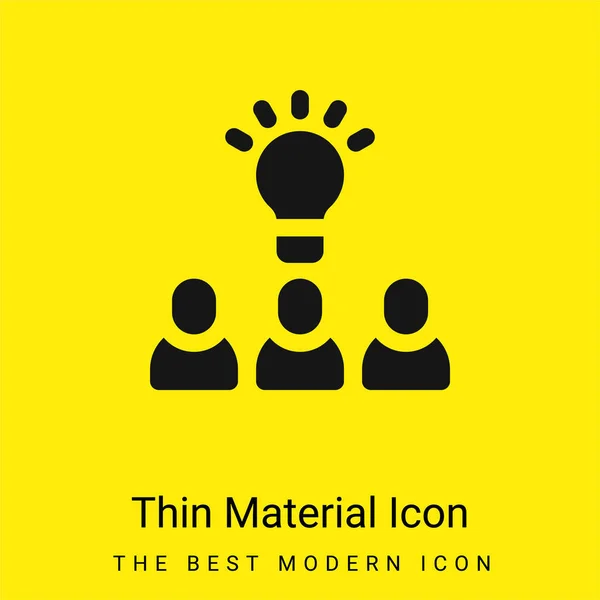 Brainstorm Minime Icône Matériau Jaune Vif — Image vectorielle