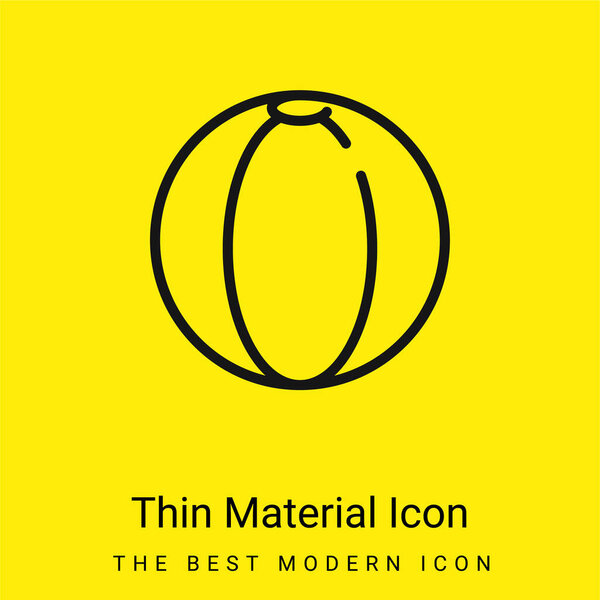 Beach Ball минимальный ярко-желтый значок материала