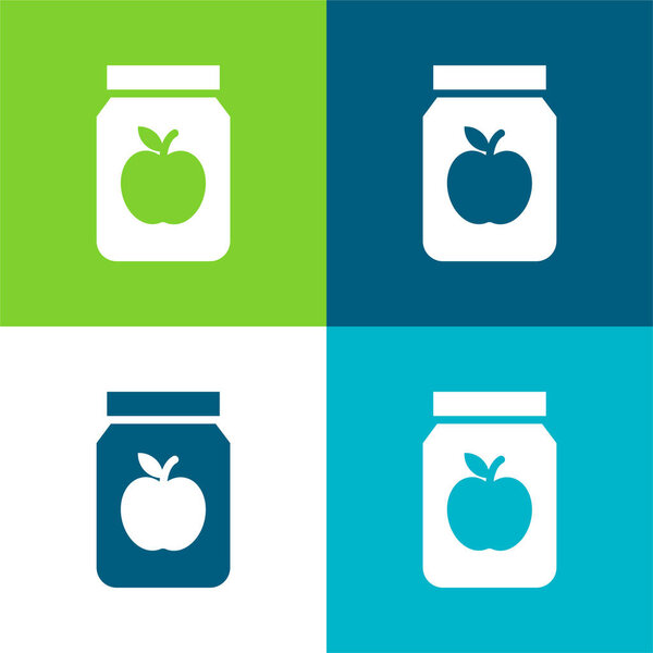 Apple Jam Flat four color minimal icon set