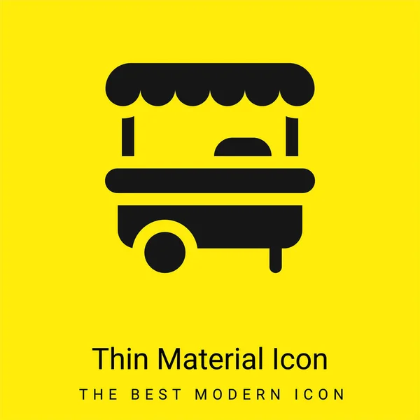 Booth Minimal Bright Yellow Material Icon — Stock Vector