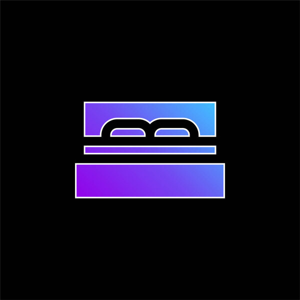 Bed blue gradient vector icon