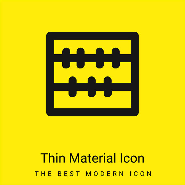 Abacus Maths Tool минимальный ярко-желтый значок материала