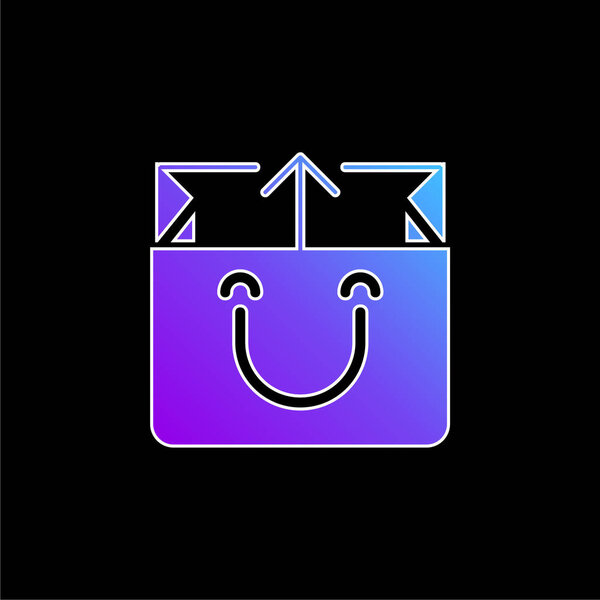 Bag blue gradient vector icon