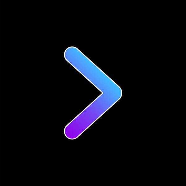 Arrow Angle Pointing To Right blue gradient vector icon