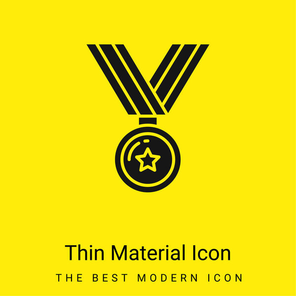 Award minimal bright yellow material icon