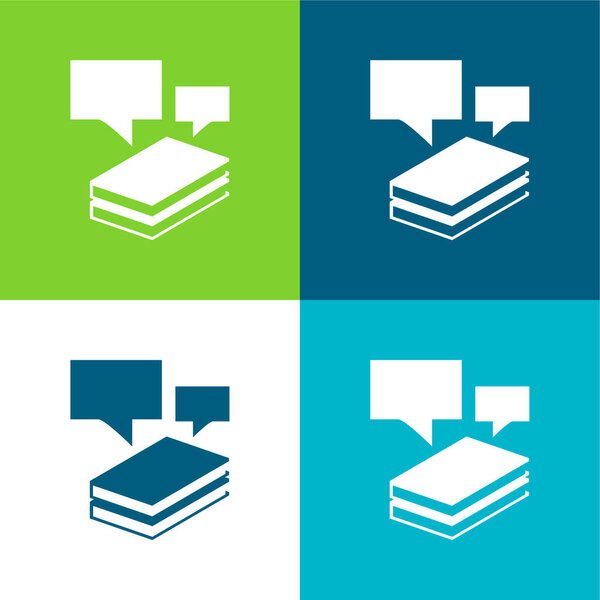 Книга Плоский четырехцветный минимальный набор значков