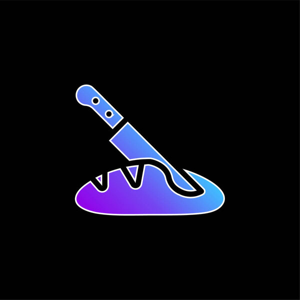 Bread blue gradient vector icon