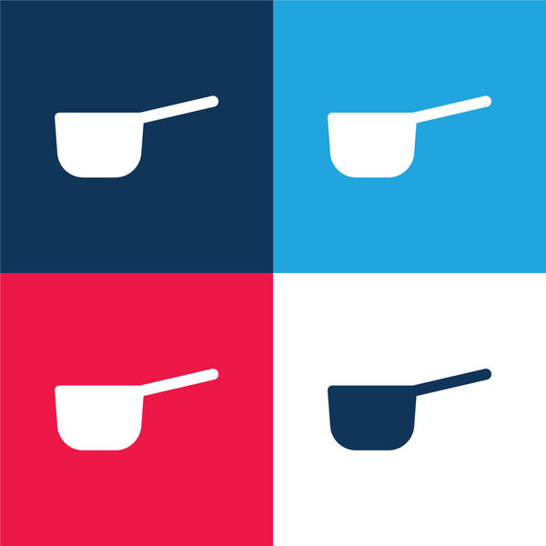 Big Saucepan blue and red four color minimal icon set