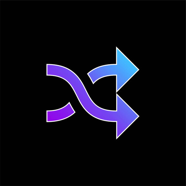 Arrows Crossed Couple blue gradient vector icon