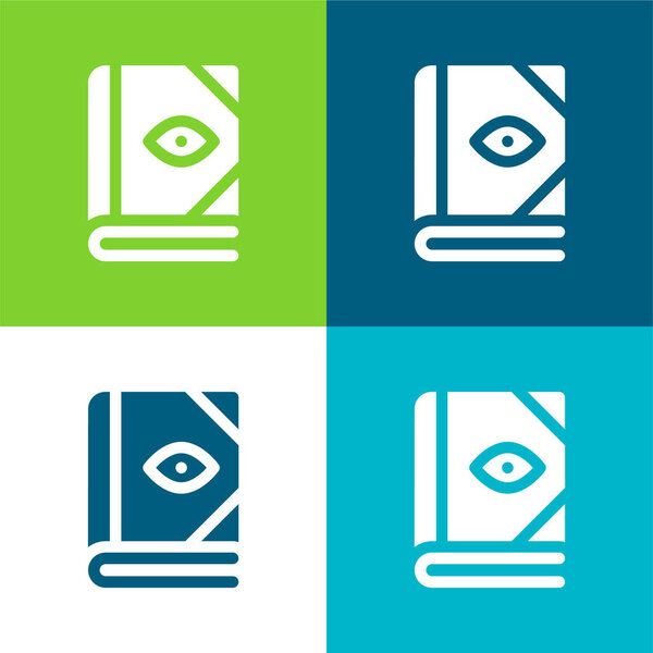 Книга Плоский четырехцветный минимальный набор значков