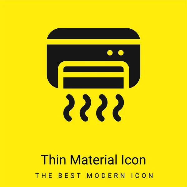 Klimatizace Minimální Jasně Žlutá Ikona Materiálu — Stockový vektor