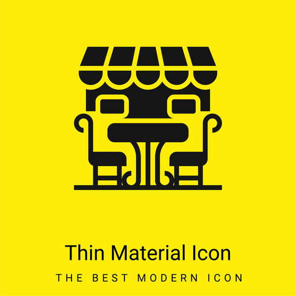 Бистро с минимальным ярко-желтым материалом