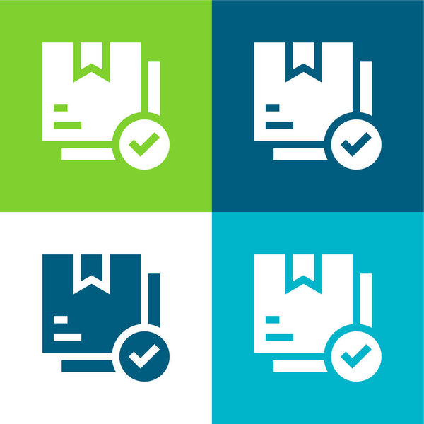 Коробки Плоские четыре цвета минимальный набор значков