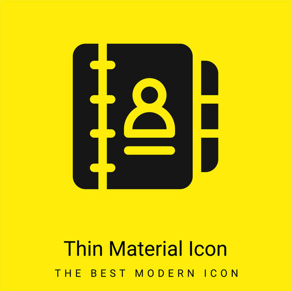 Повестка дня минимальный ярко желтый материал значок