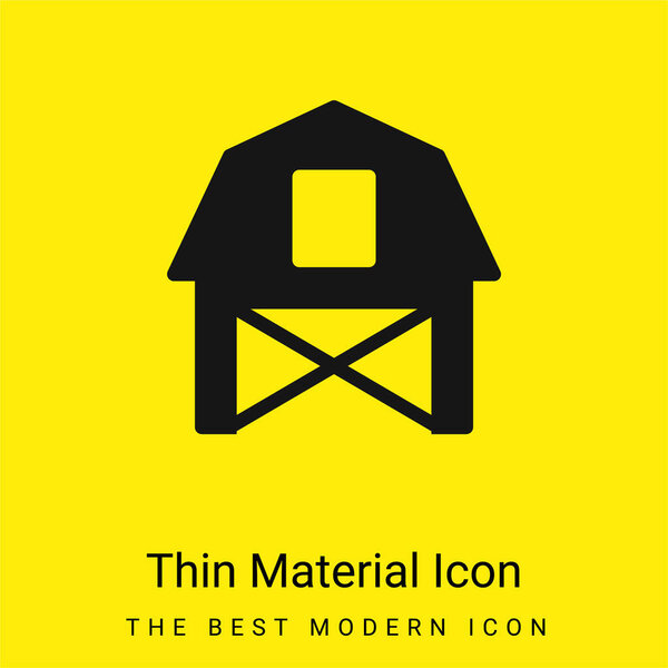 Barn minimal bright yellow material icon